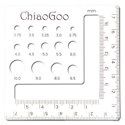 1091-3---3-inch-needle-gauge-metric-side ChiaoGoo – Gabarit d’échantillon et jauge à aiguilles – Image 1
