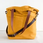 Twig & Horn Canvas Crossbody Project Tote - Mustard
